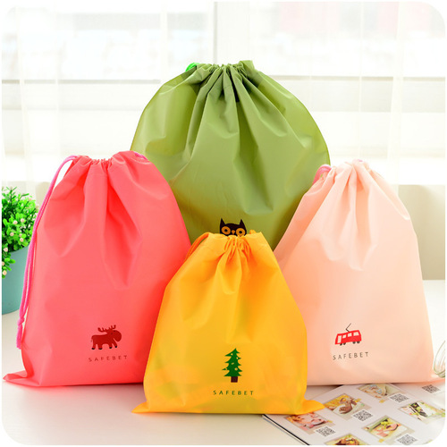 Portable travel waterproof storage bag drawstring pocket household dustproof and moisture-proof clothing packaging and organizing bag wholesale