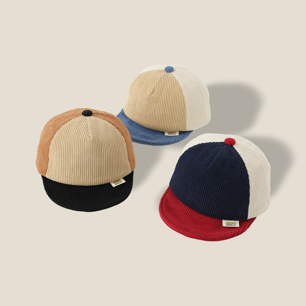 Sombrero de bebé otoño y invierno de terciopelo suave gorra de lengua de goma para bebés de color extranjero amplio sombrero de béisbol caliente para bebés para hombres y mujeres
