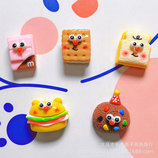 diy simulation food and play biscuit resin accessories simulation toast cream glue diy mobile phone shell hairpin water cup material