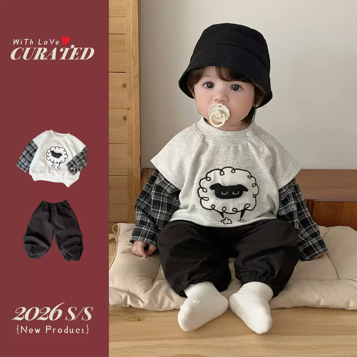 儿童卫衣套装春季新款长袖上衣假两件男宝宝衣服男童卫裤两件套潮