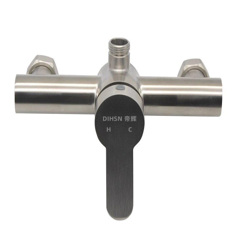 Gun ash increases iron water mouth stainless steel dark steel dressing shower bathtub water faucet 201 angle valve 304 shower simple brushed
