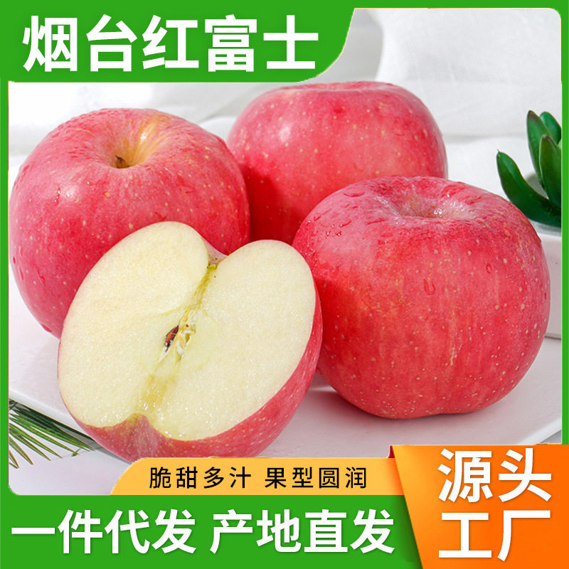 Shandong Yantai Red Fuji Apples Seasonal Fresh Fruit Gift Box Crispy Sweet Apples Wholesale Dropshipping Yantai Apples