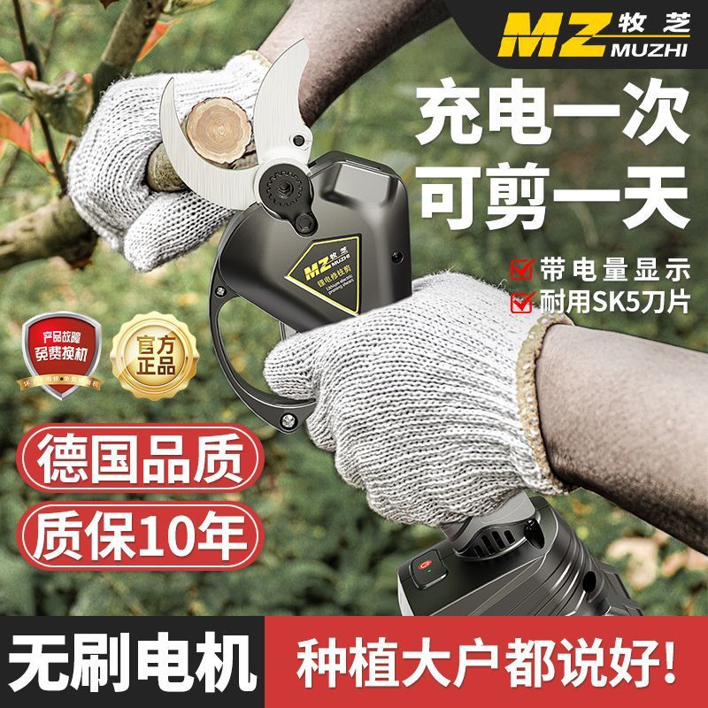 电动修枝剪充电式无线锂电果树剪桑树园林修花便捷式树枝粗枝剪刀