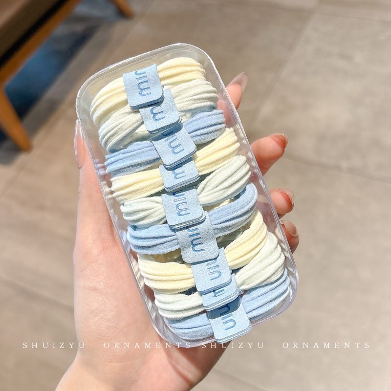 Cuerdas de cabello de dopamina para mujeres sin costuras, cuerdas de cabeza de alta elasticidad, anillo de cabello de correa simple y duradero, adorable tocado de niña