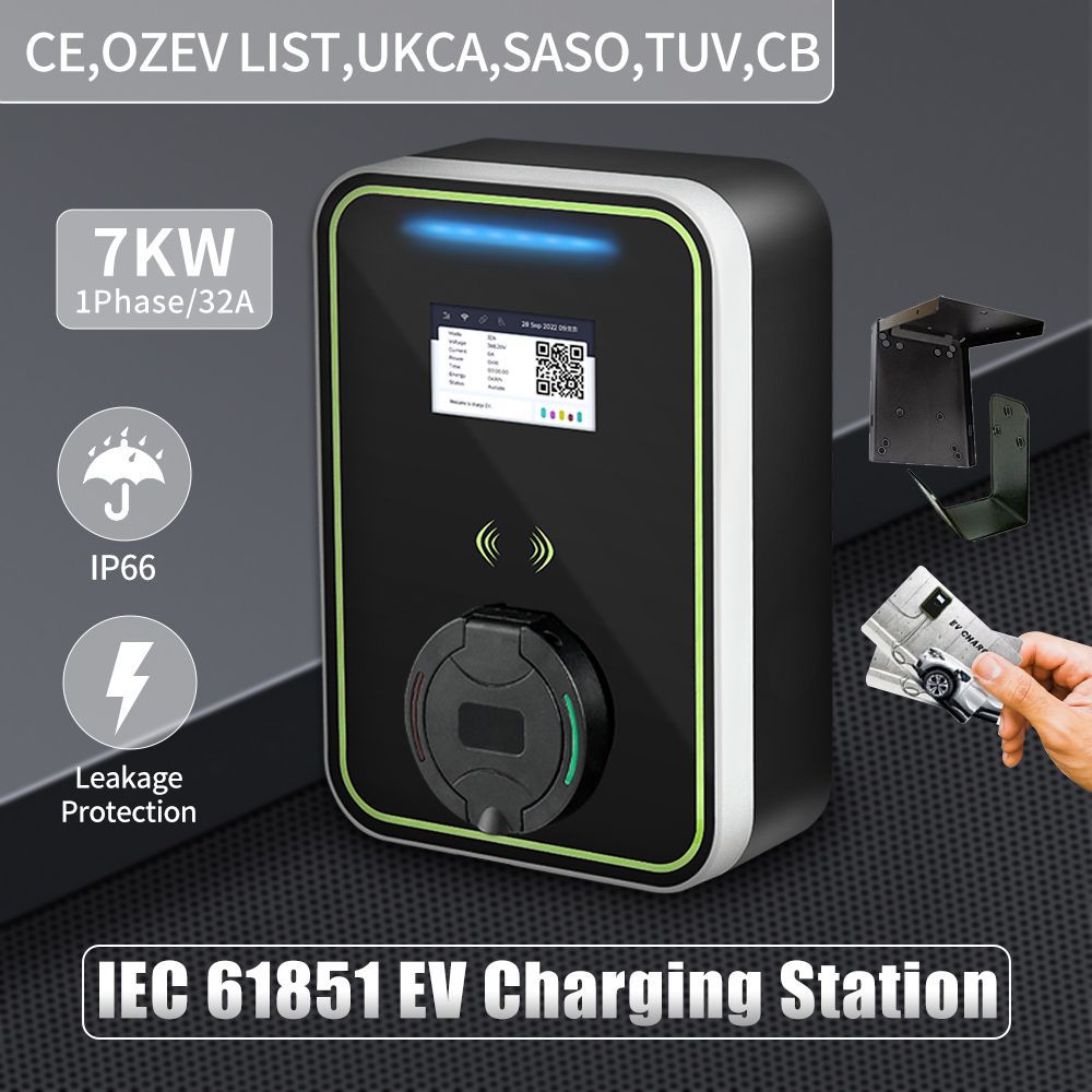 收费运营家用电动汽车挂式充电桩 7kw立柱交流新能源汽车充电桩