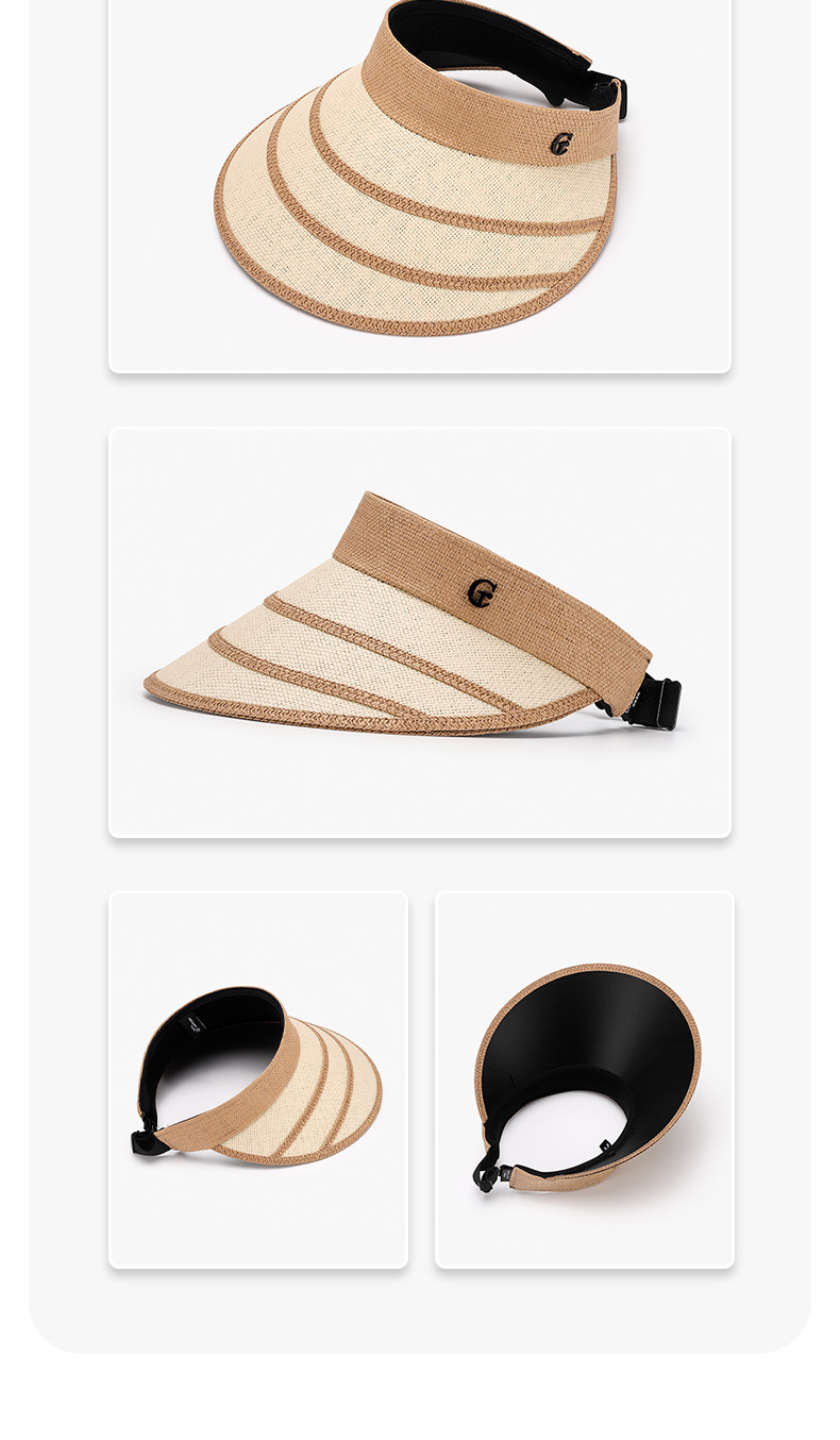 Large Brim Cycling UV Protection Empty Top Sun Protection Hat Women's Sun Hat Fashionable Simple Sun Hat_voghion.com