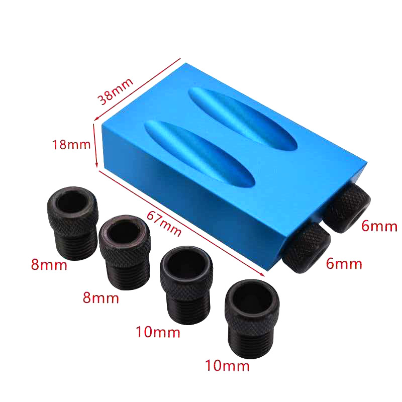 Localizador de agujero oblicuo 15 grados de ángulo M6-M8-M10 carpintería localizador de agujero oblicuo localizador de punzonado de metal taladro de tres puntos
