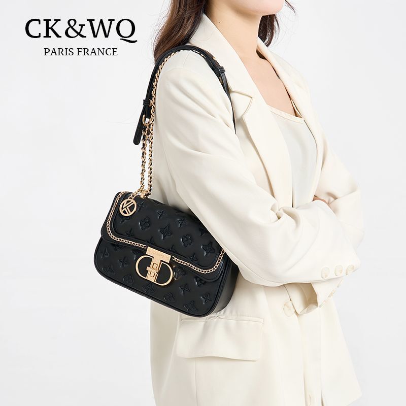 Ck&Wq 2025 Summer New Style Small Fragrant Style Light Luxury Elegant One-Shoulder Crossbody Bag Ck&Wq 2025 Summer New Style Small Fragrant Style Light Luxury Elegant One-Shoulder Crossbody Bag
