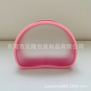 Wholesale silicone chest bag zipper pvc invisible bra gift box plastic three-dimensional box semicircle soft plastic bag