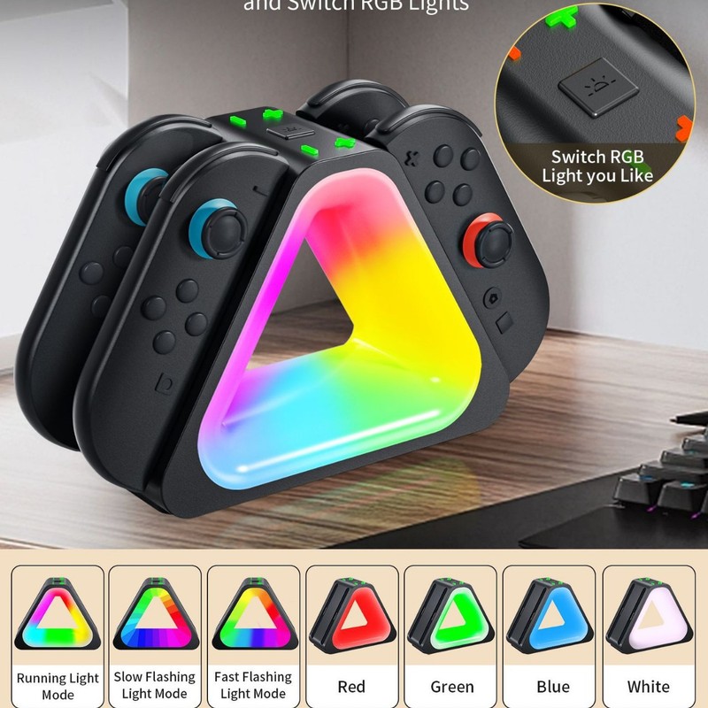 新製品 SWITCH2 カラフルなスタンド充電器 NS2 Joy-Con フォーインワン高速充電三角形充電ベースクロスボーダー|undefined