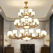 新中式客廳燈酒店大堂別墅復式樓大吊燈現代簡約創意樓中樓大廳燈