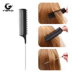 英格麗美發挑染焗油髮廊專用鋼針尖尾挑染梳子理髮店美發工具