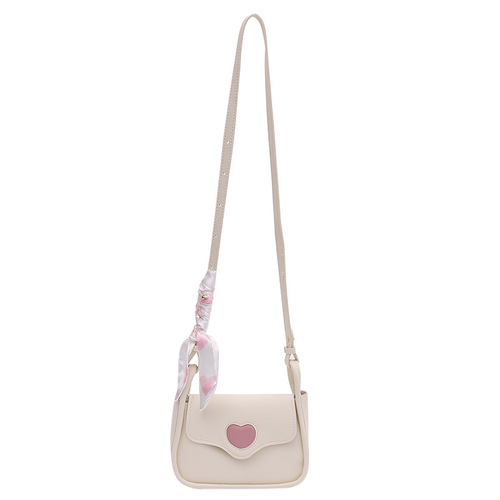 Love-style girly small bag  autumn new trendy simple crossbody bag fashionable texture single shoulder armpit bag