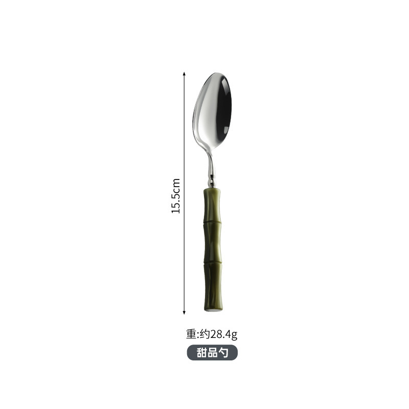 Daoqi 304 ステンレス鋼竹高価値洋食器ライト高級ナイフ、フォーク、スプーンクリエイティブアクリル工場直販|undefined
