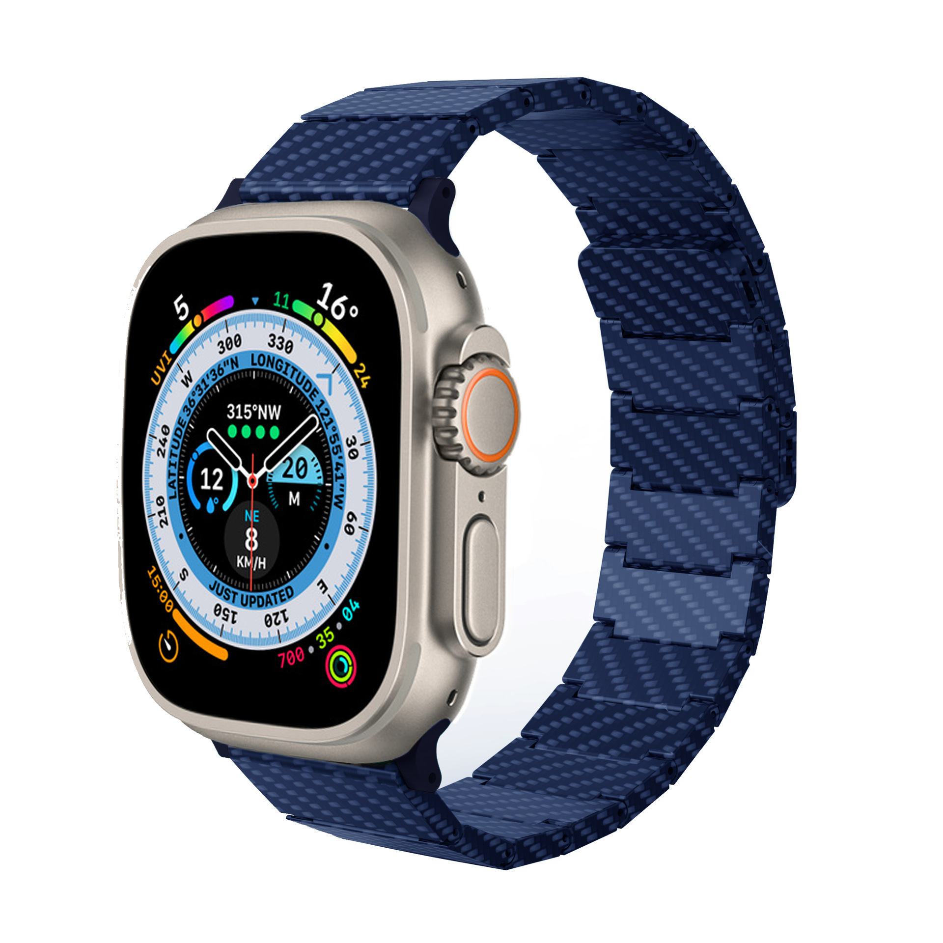 Applicable ultra 8 strap apple Watch iWatch carbon fiber magnetic chain loop strap apple 7ES