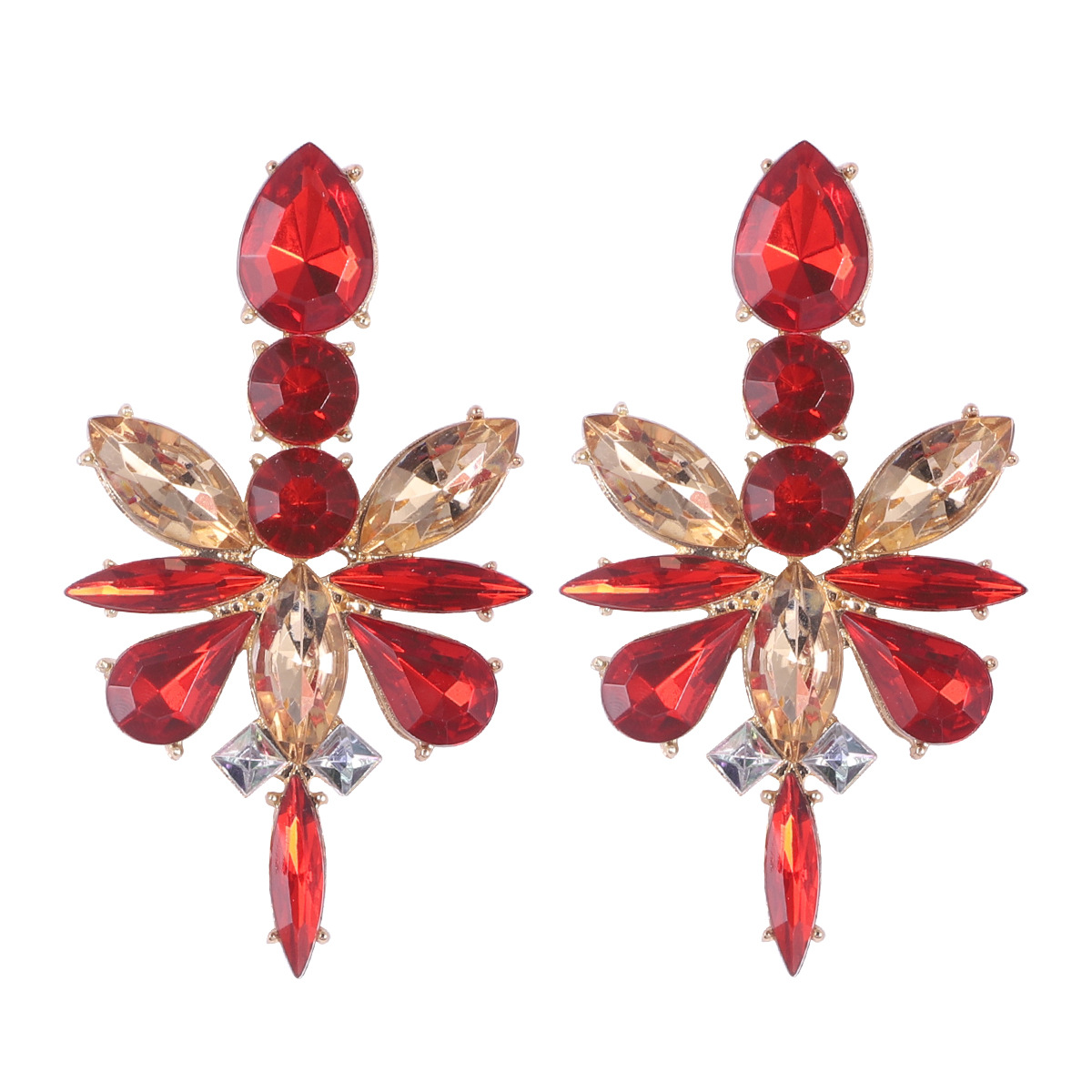 15g Weight Artificial Gemstones Inlay Material Drop Earrings Classification 1 Pair Quantity Daily Occasion Alloy Material Water Droplets Pattern Women'S Gender Rhinestone Design Retro Style Retro Water Droplets Alloy Rhinestone Artificial Gemstones Drop Earrings 1 Pair 10