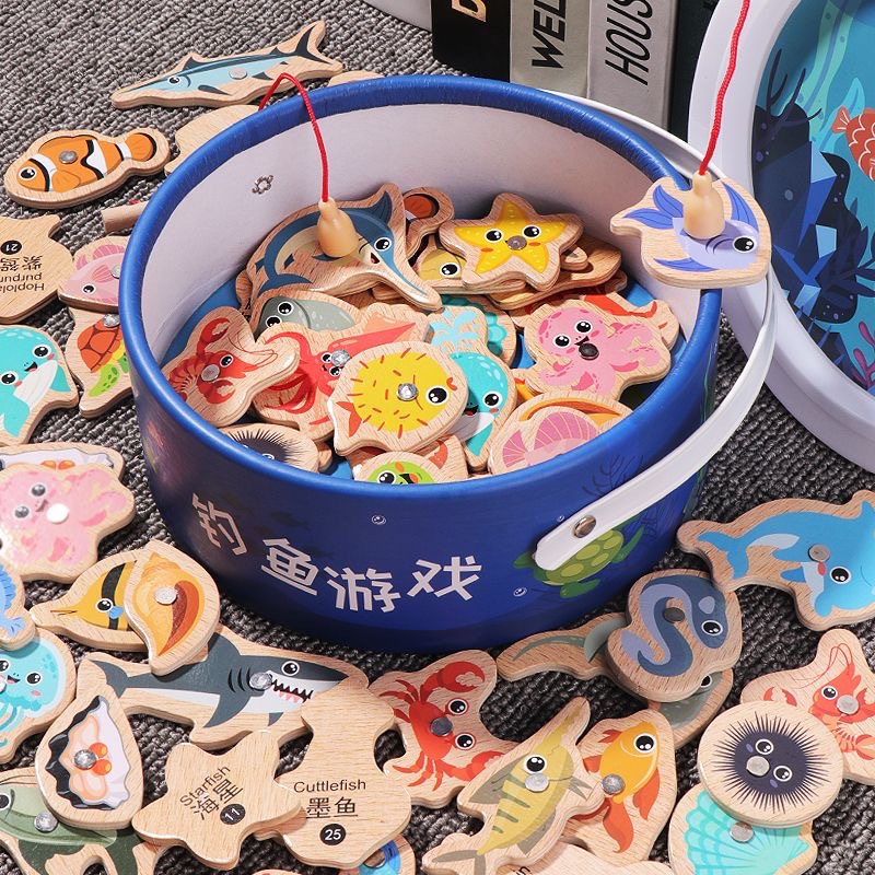 Juguetes de pesca infantil Magnetic Early Childhood Niñas Bebés Niños 1 - 2 años Puzzles Bebés enseñar inteligencia cerebral