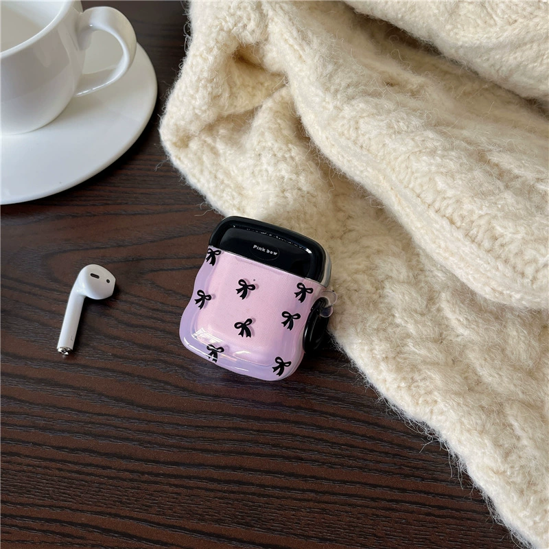 Защитная силиконовая упаковка для AirPods совместима с Bow, для AirPods/Pro/Pro2, коричневый или черный