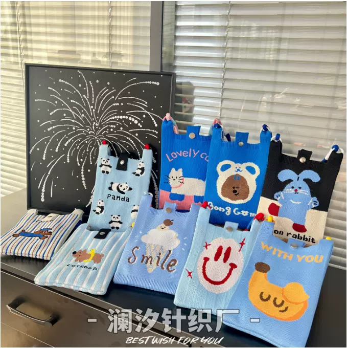 洋气彩色麻绳手提手机包时尚少女百搭小包包单肩包斜跨便携出行包