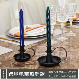 Advanced Simple European Style Candlestick Candlelight Dinner Wedding Decoration Props Iron Candle Holder Creative Metal Ornaments