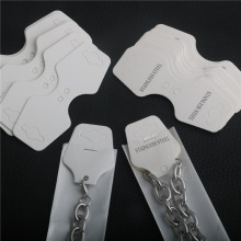 饰品卡片包装袋 纸吊卡对折白纸卡 项链手链包装袋长条形物品袋