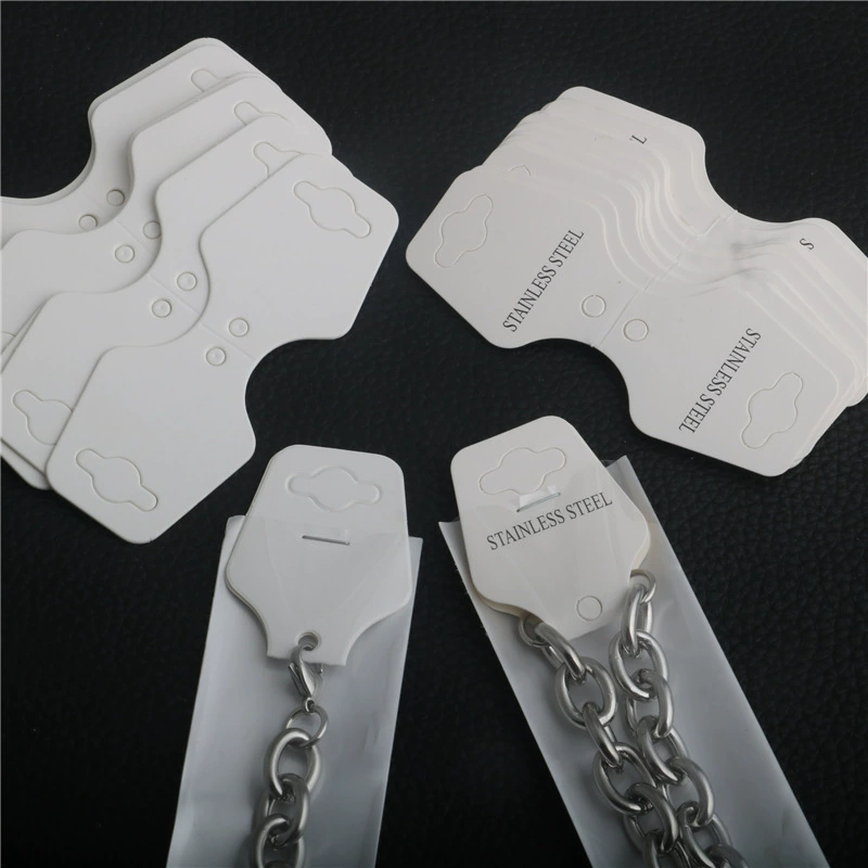 Ювелирная карточка упаковочный пакет бумажная карточка складная белая бумажная карточка ожерелье браслет упаковочный пакет с длинной полоской