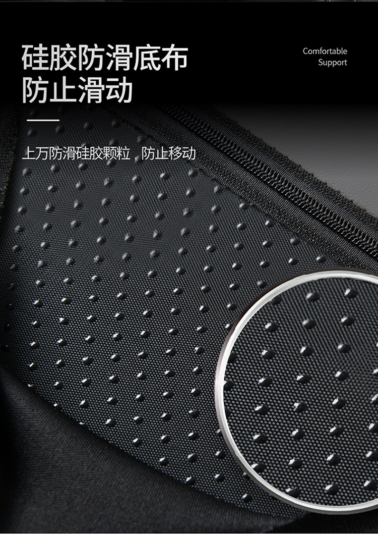 New Car Armrest Box Pad Memory Foam Armrest Heightening Pad Elbow Pad Embossed Water Ripple Cover Pocket Style