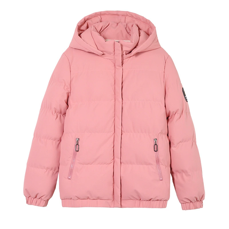 Short winter warm jacket, hooded, oversize fit, faux‑fur lined, colors S–XXXXL