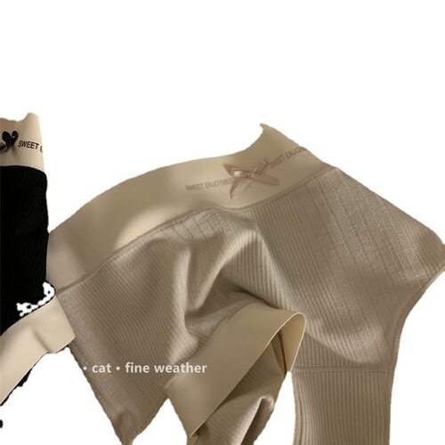 Modal comfortable mid-waist women's summer girls' threaded cotton pure cotton crotch seamless breathable Japanese girls' briefs