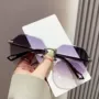 新款无框气质渐变墨镜