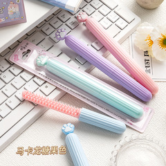 Cute Cat-Paw Pen Comb, Portable Travel Comb for Bags, Compact Silicone-tooth Comb for Student Dorms and Girls