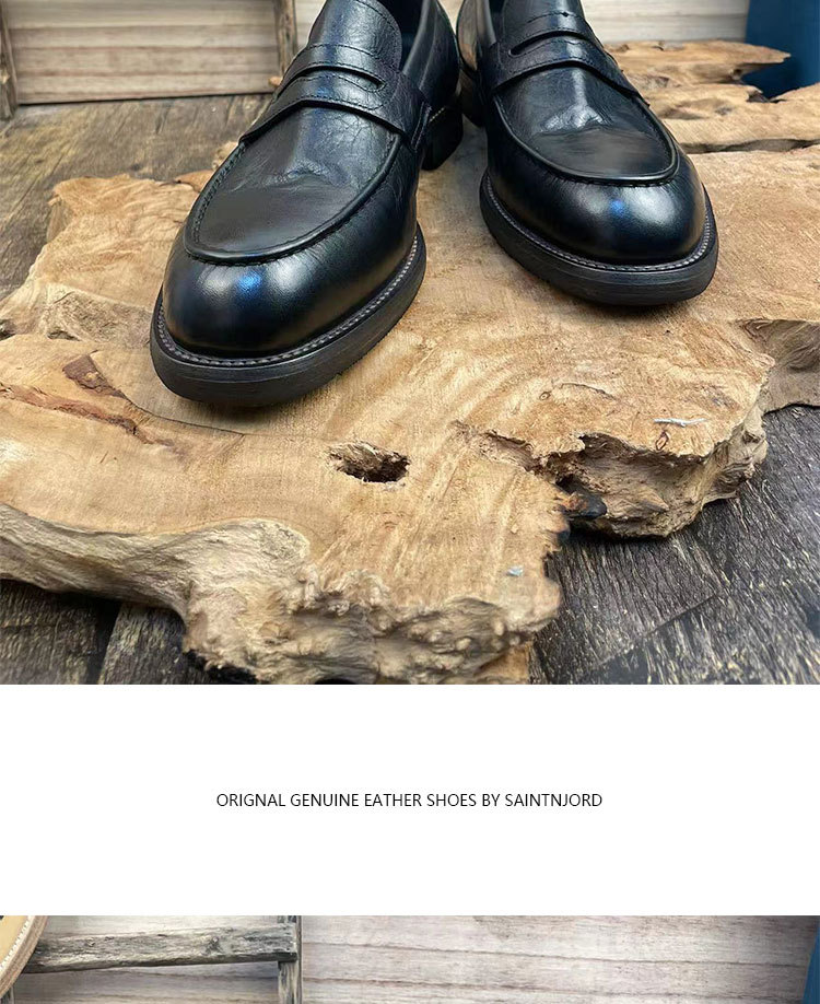 New men's first layer of buffalo skin material four seasons leisure all fashion breathable daily business formal men's shoes_voghion.com