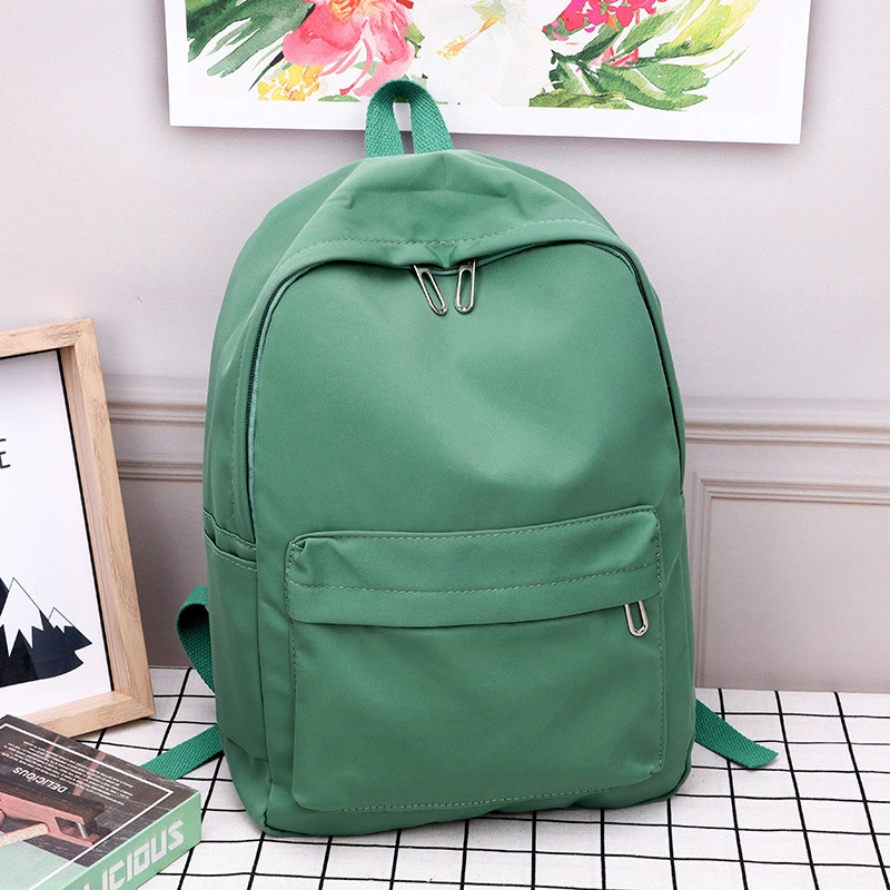 (Кросс-бортная торговля)?, fashionable solid color backpack, capacious school bag, simple and elegant design