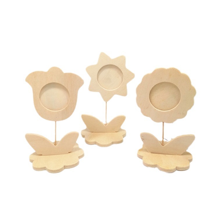 Accesorios de barro de arcilla ultraligera copo de nieve para niños creativo hecho a mano DIY madera tridimensional flor marco de fotos