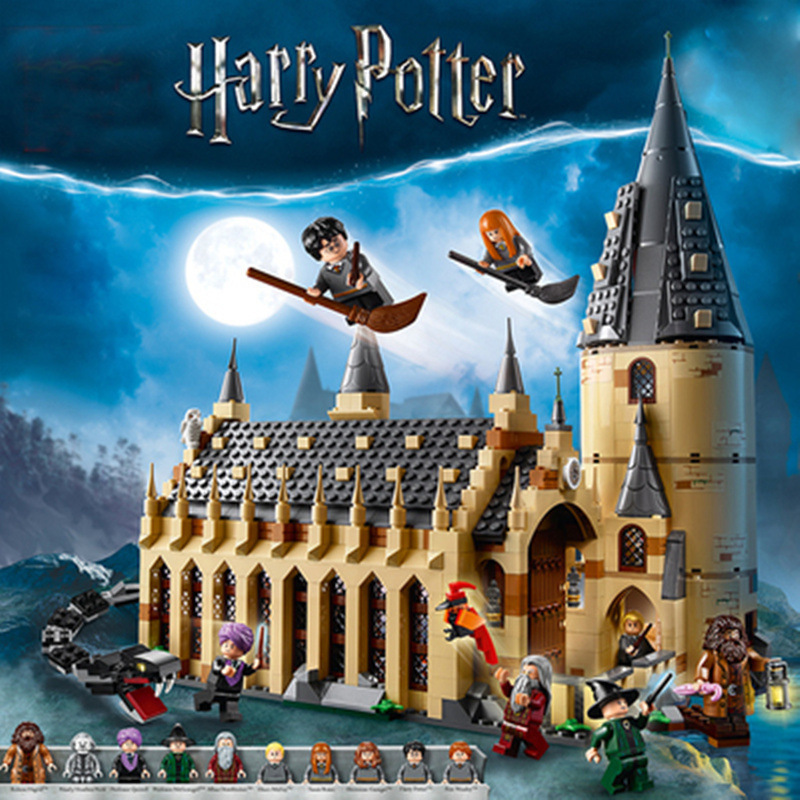 Compatible with Lego Harry Potter Building Block Assembly Model 75954 Hogwarts Gate Castle Hedwig Toy