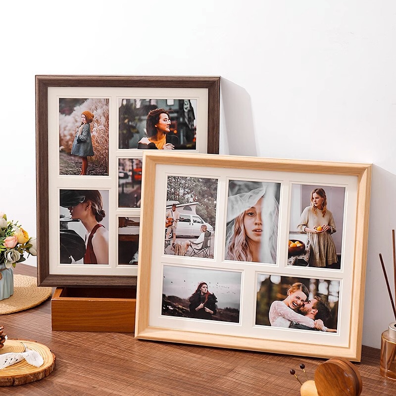 5 gongge multi-photo combination photo frame 6 inch diy setting table gift studio washing memorial wall solid wood picture frame 5 gongge multi-photo combination photo frame 6 inch diy setting table gift studio washing memorial wall solid wood picture frame