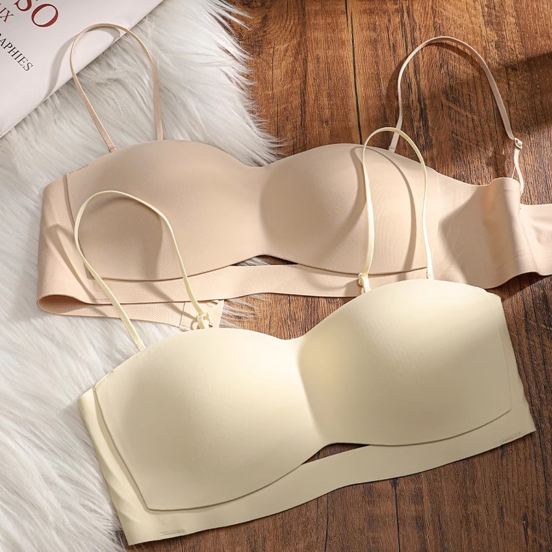 无肩带防滑内衣女美背隐形抹胸聚拢无痕2025新款收副乳透气文胸罩