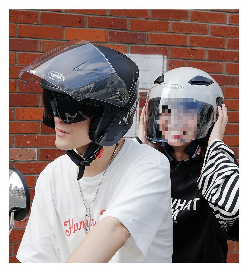 3C Certified Mustang Electric Motorcycle Helmet, Summer Sunscreen, Dual Visor