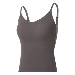 Live explosions 6617 seamless camisole integrated fixed cup gather up accessory milk inside and outside wear base underwear