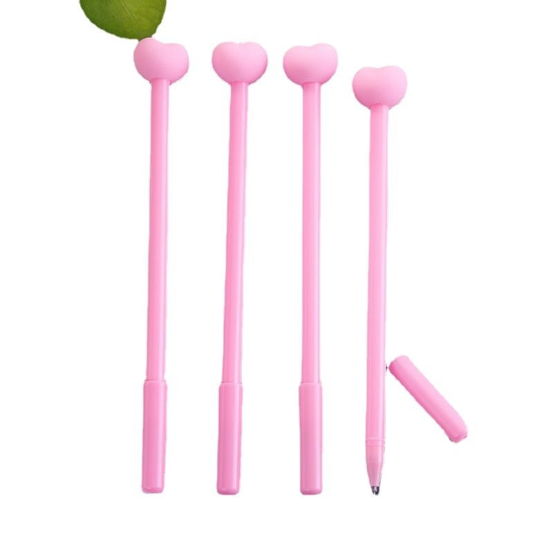 Amor creativo corazón lindo gel pluma 0,5mm negro estudiante papelería gel pluma fabricante al por mayor