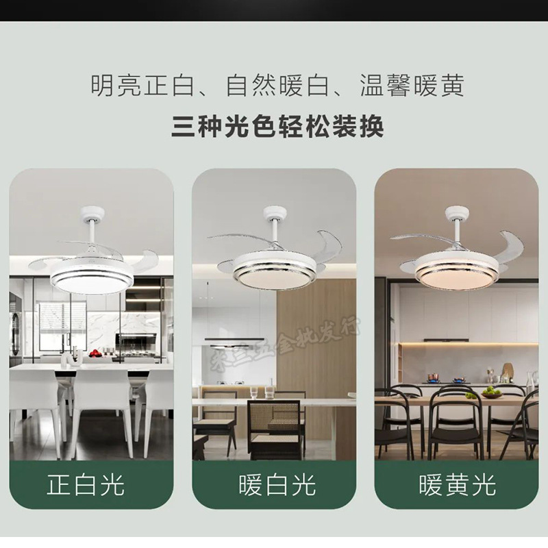 2026 nueva lámpara de ventilador de techo, sala de estar, comedor, ventilador eléctrico, lámpara de chandelier, dormitorio image 3