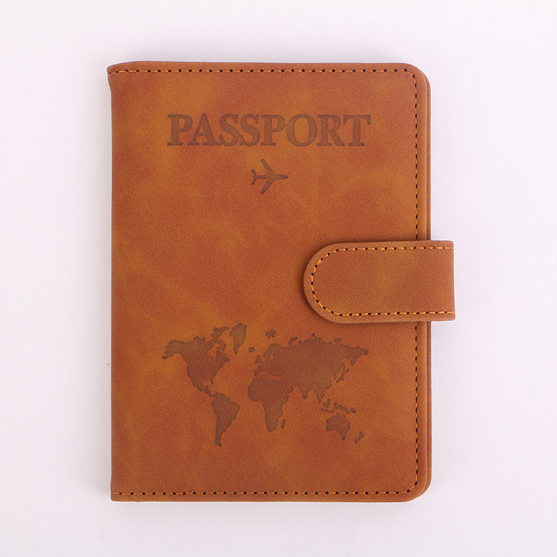 RFID Passport Bag Buckle PU Color Changing Map Multi function Passport Cover Ticket Holder Card Holder_voghion.com