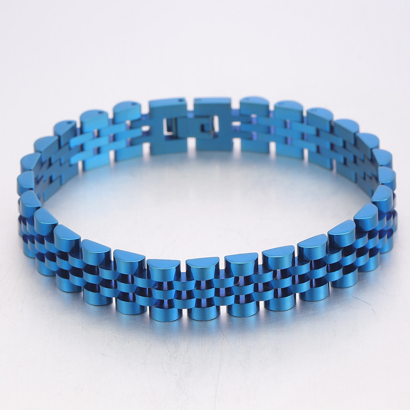 Brazalete de acero inoxidable L2L4 correa de reloj, correa de acero original, pulsera de correa de acero sólido para hombres y mujeres