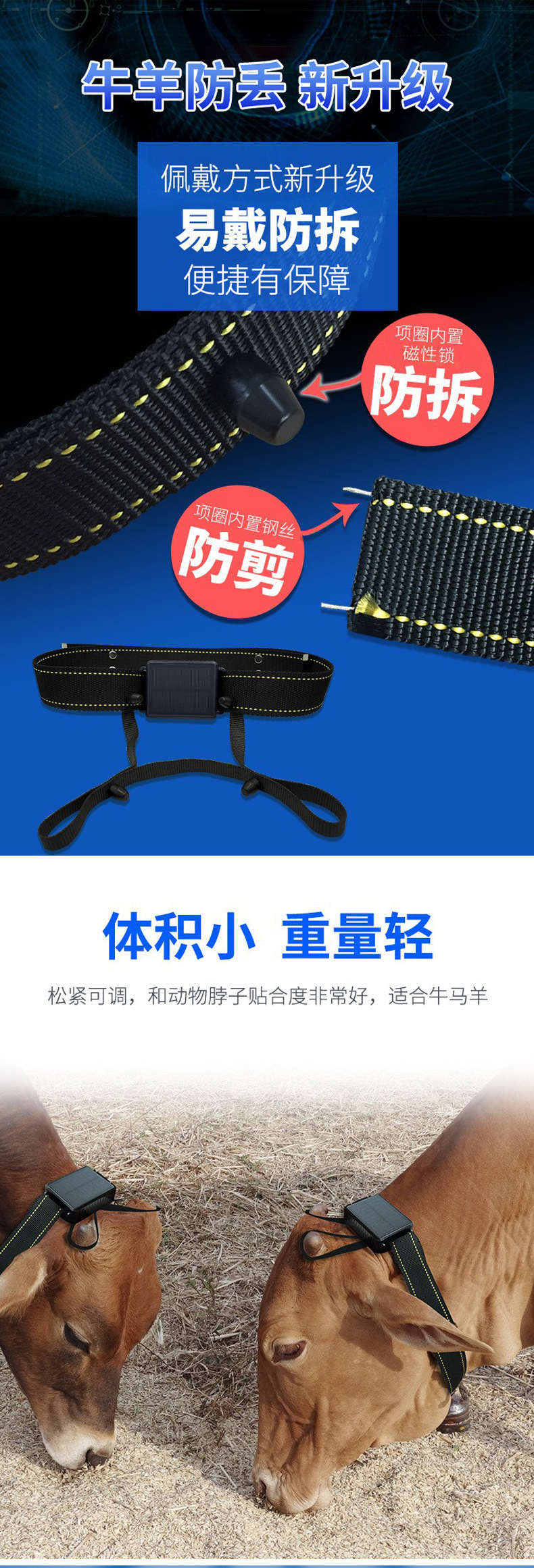 Carefully Selected Gps Tracker for Cattle, Horses, and Sheep, Baokangyuan Solar-Powered Rechargeable Tracking Collar for Grazing to Prevent Loss