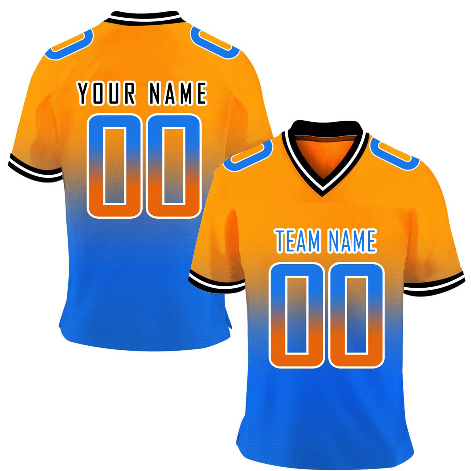 Men's 3D Digital All Over Print Rugby Uniform V Neck T-Shirt Short Sleeve Sweat Wicking Quick Drying Sportswear_viptrois.com