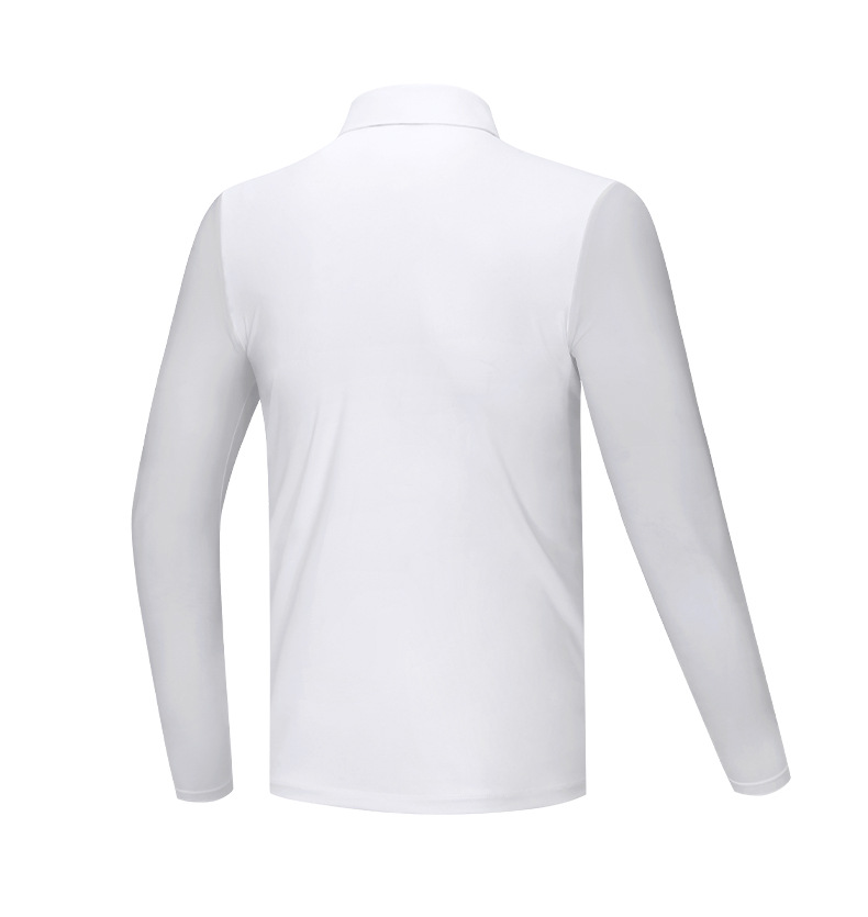 Áo thun golf nam dài tay cổ tròn vải thể thao co giãn — YF414-màu đỏ, YF414-màu xanh hải quân, YF414-màu trắng, YF414-màu xanh nhạt chi tiết 14