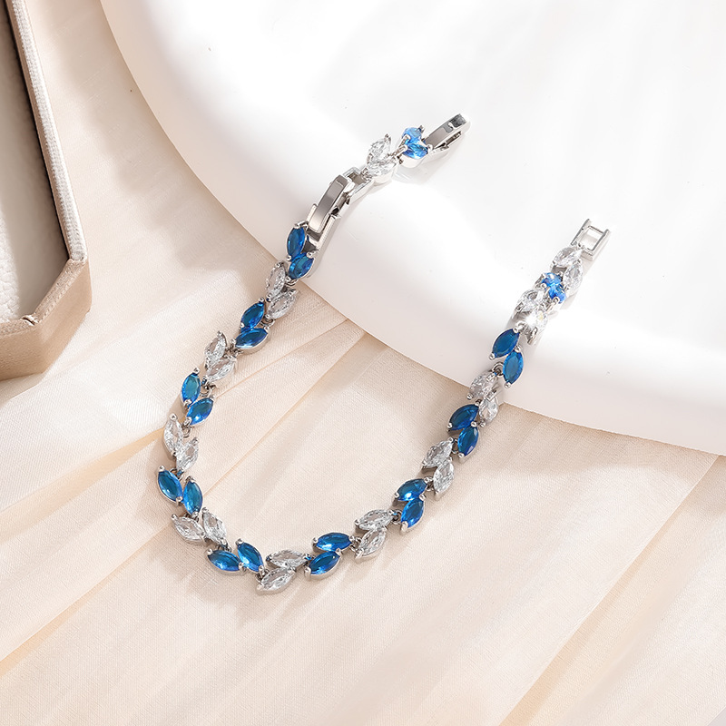 Damen Armband Aus Zirkon Und Legierung Mit Blatt Design_voghion.com