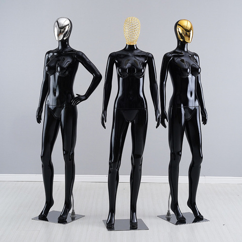 Clothing store glossy black mannequin props export wholesale overseas dummy model mannequin plastic window clothing display