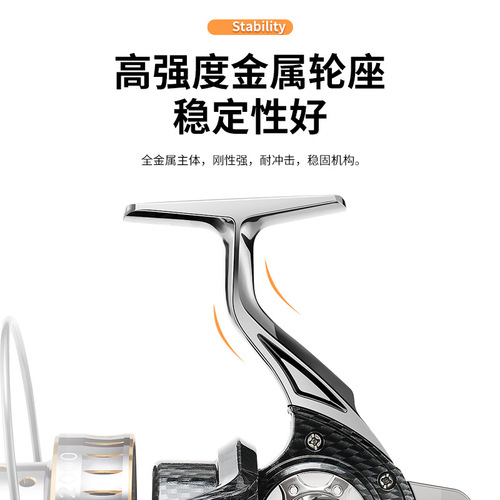 All-metal gapless long-distance casting wheel spinning wheel iron plate anchor fish wheel anchor rod sea pole 10000 type fishing wheel fishing line wheel