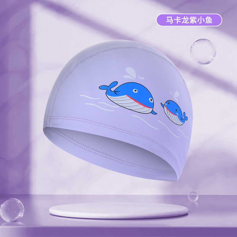 Gorro de natación para niños de dibujos animados lindo de estilo explosivo, protección auditiva impermeable cómoda, equipo de natación sin cabeza, gorro de natación profesional al por mayor